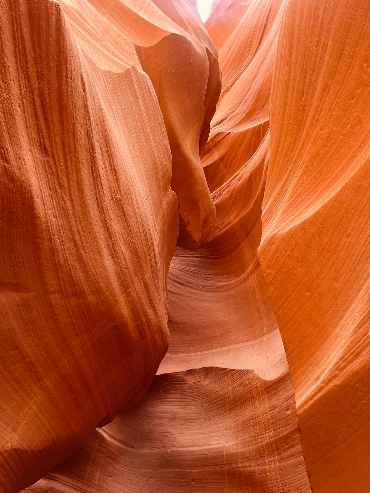 Antelope Canyon walls glowing