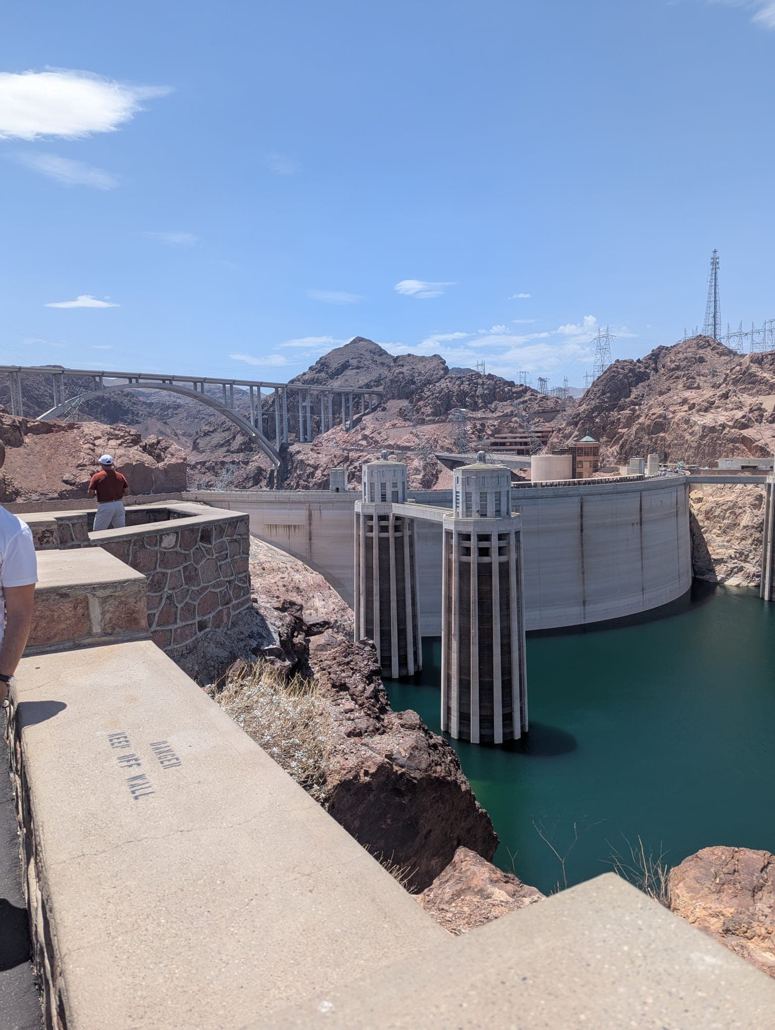 Hoover Dam and the Mike O'Callaghan bridge — the first major photo stop on the drive from Las Vegas to Page
