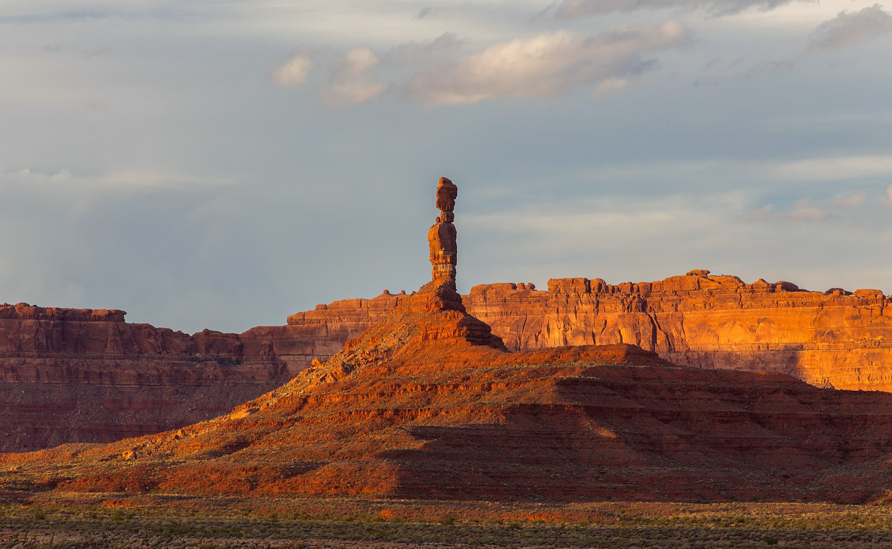 Canyon country near Moab at dusk